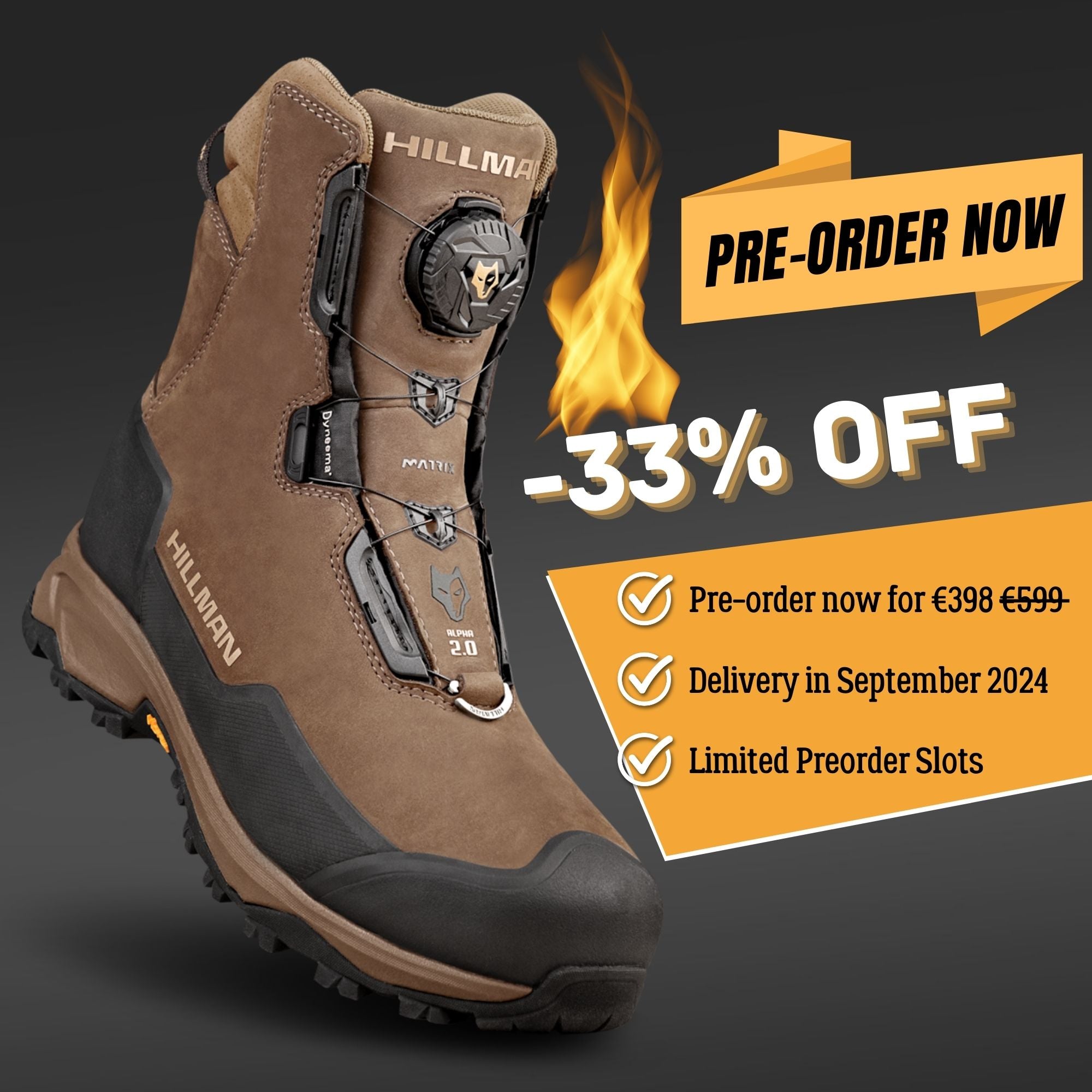 PRE-ORDER ▸ 2.0 ALPHA AEROGEL WATERPROOF HUNTING BOOTS - DELIVERY on Sep. 30, 2024