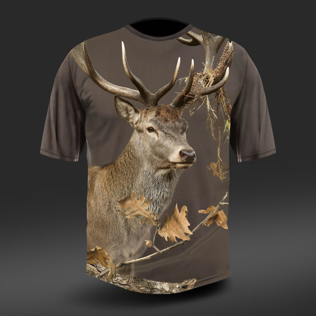 Best T-shirt Red Deer DGT cotton Short Sleeve top - rated men's and women's styles by Hillman