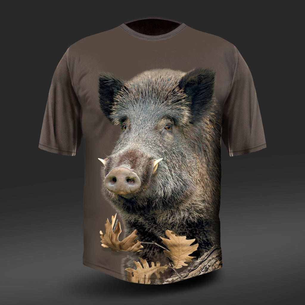 Best T-shirt Wild Boar DGT cotton Short Sleeve top - rated men's and women's styles by Hillman